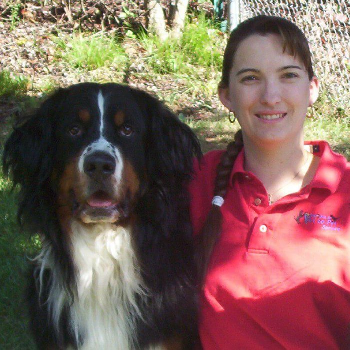 Dr. Melissa Zebley with dog